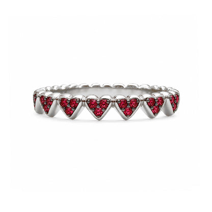 14K Gold Ruby Eternal Heart Ring