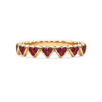 14K Gold Ruby Eternal Heart Ring