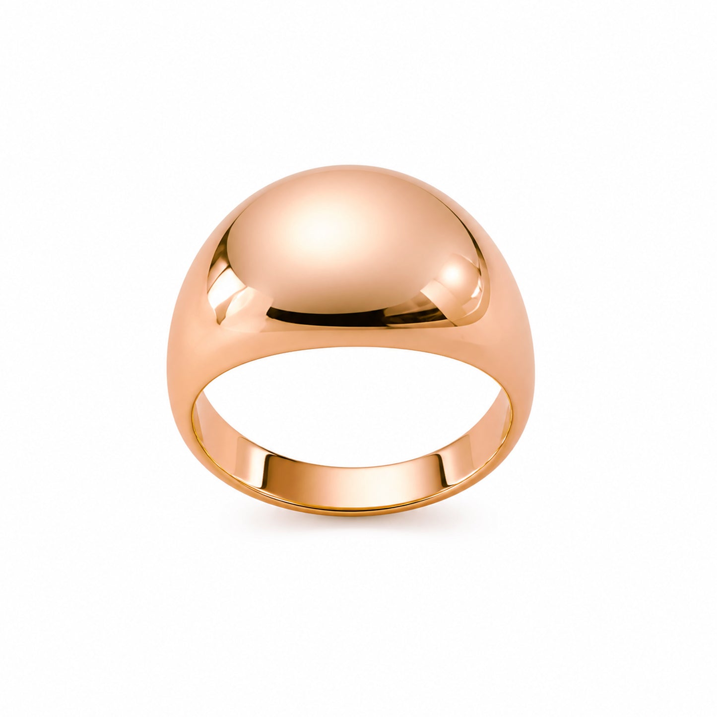 14K Gold High Dome Stack Ring