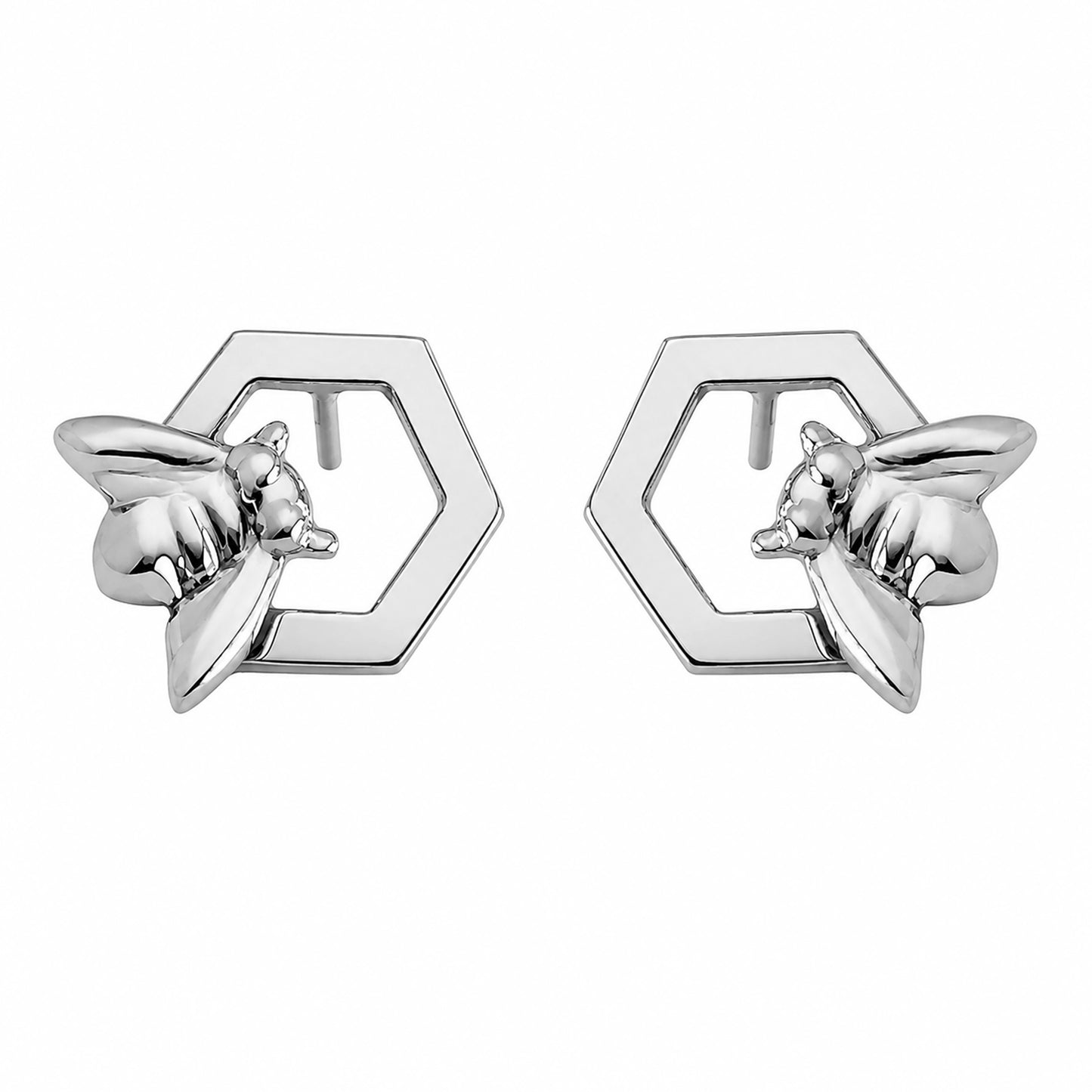 14K Gold Honey Bee Stud Earrings