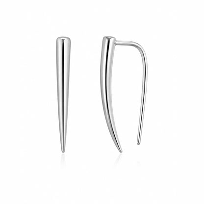 14K Gold Ear Hugger Thorn Earrings, Small Size
