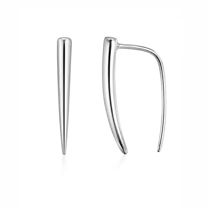 14K Gold Ear Hugger Thorn Earrings, Small Size