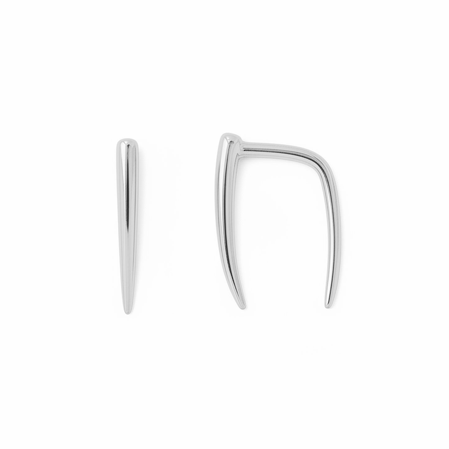 14K Gold Ear Hugger Thorn Earrings
