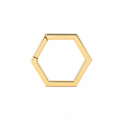 14K Gold Hexagon Charm Enhancer