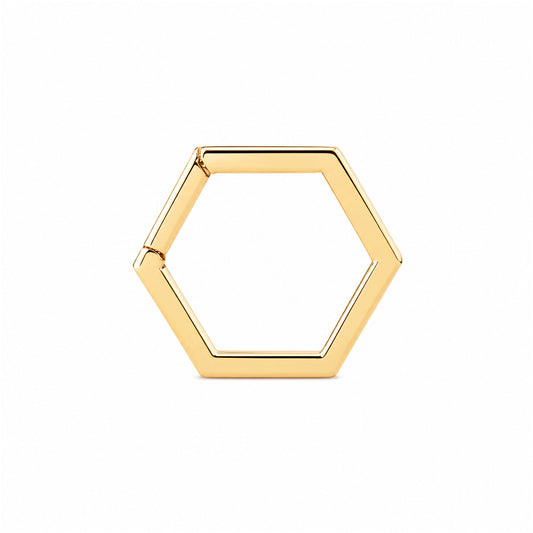 14K Gold Hexagon Charm Enhancer