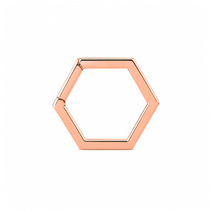 14K Gold Hexagon Charm Enhancer
