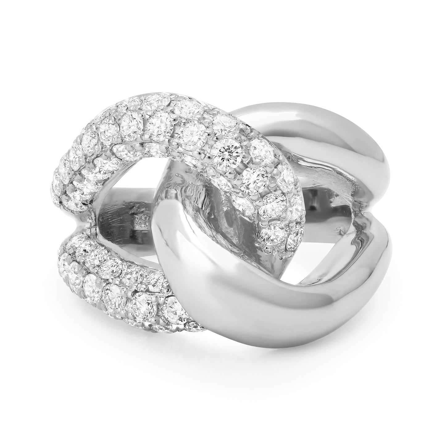 14K Gold Pavé Diamond Infinity Love Knot Ring