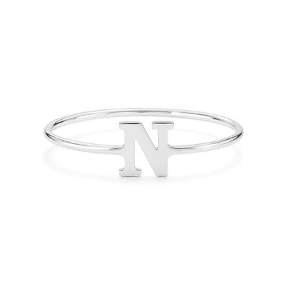 14K Gold Initial Letter Ring