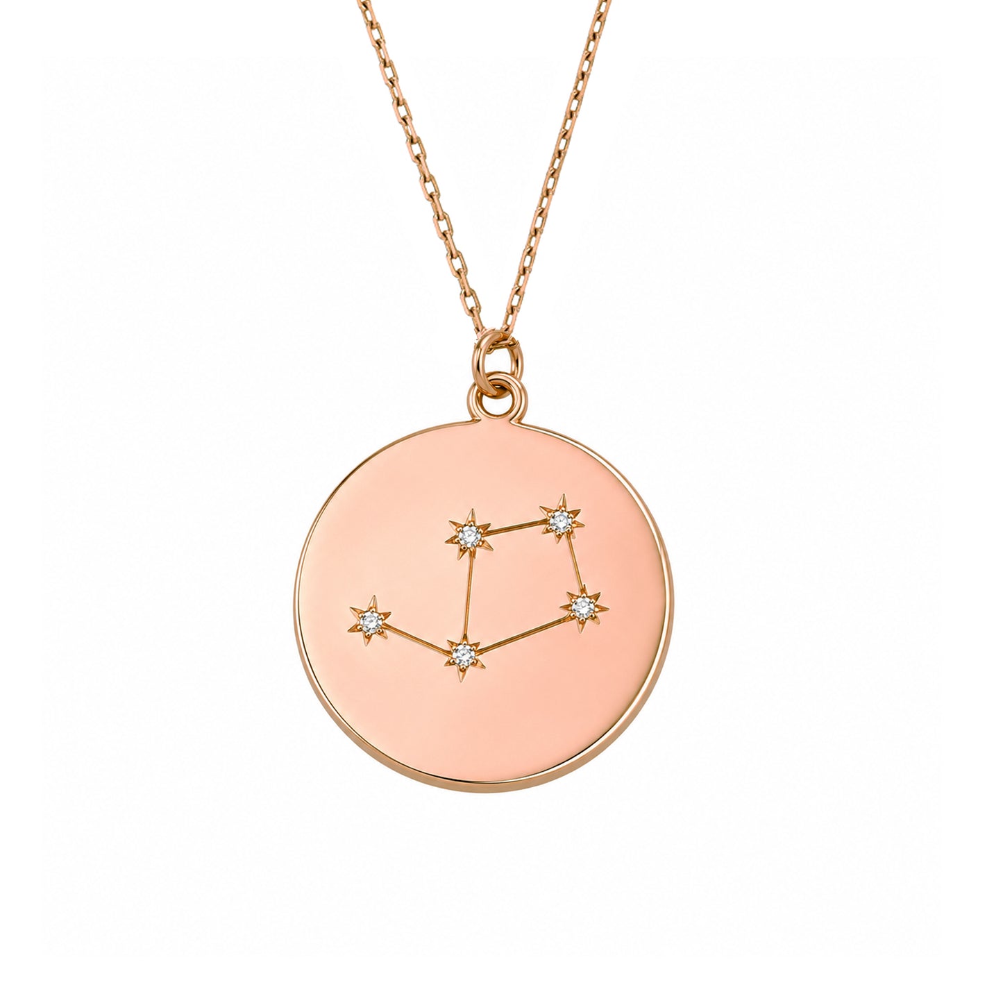 Zodiac Constellation Collection: Libra 14K Gold & Diamond Pendant Necklace