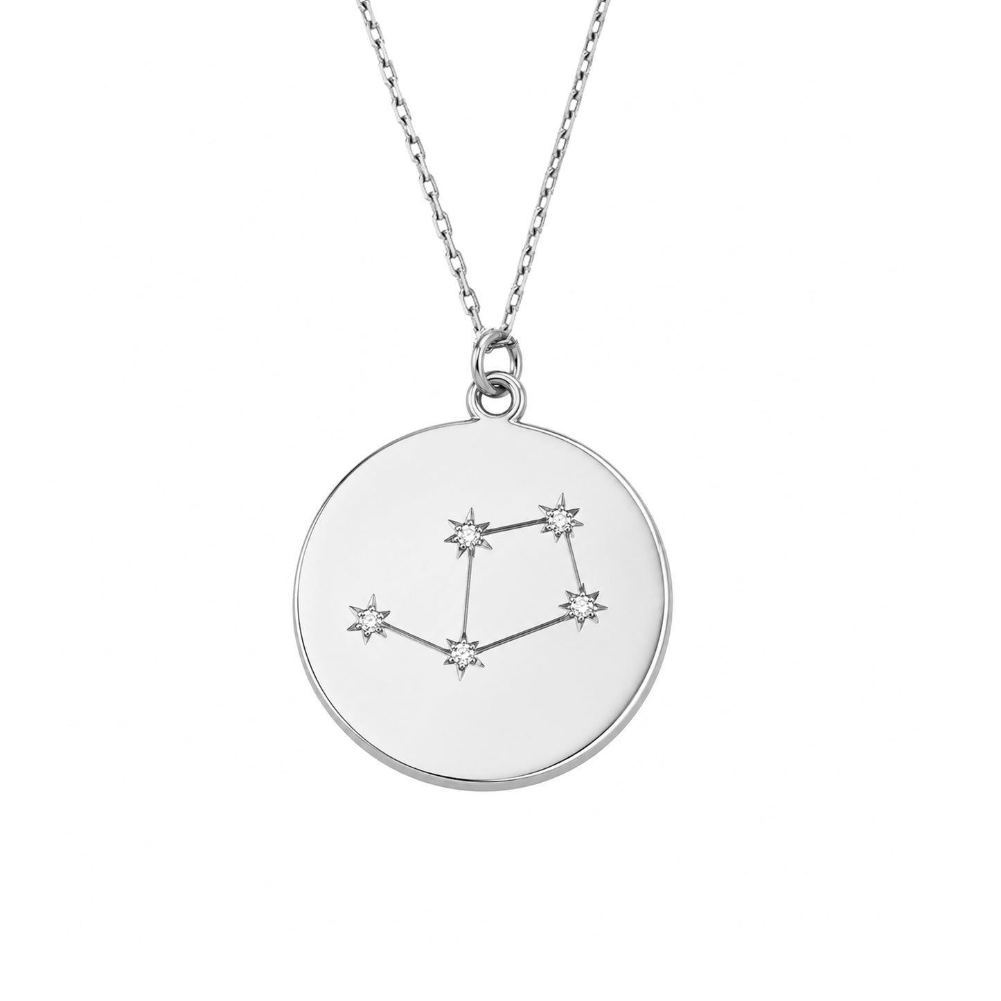 Zodiac Constellation Collection: Libra 14K Gold & Diamond Pendant Necklace