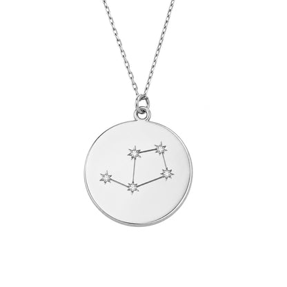 Zodiac Constellation Collection: Libra 14K Gold & Diamond Pendant Necklace