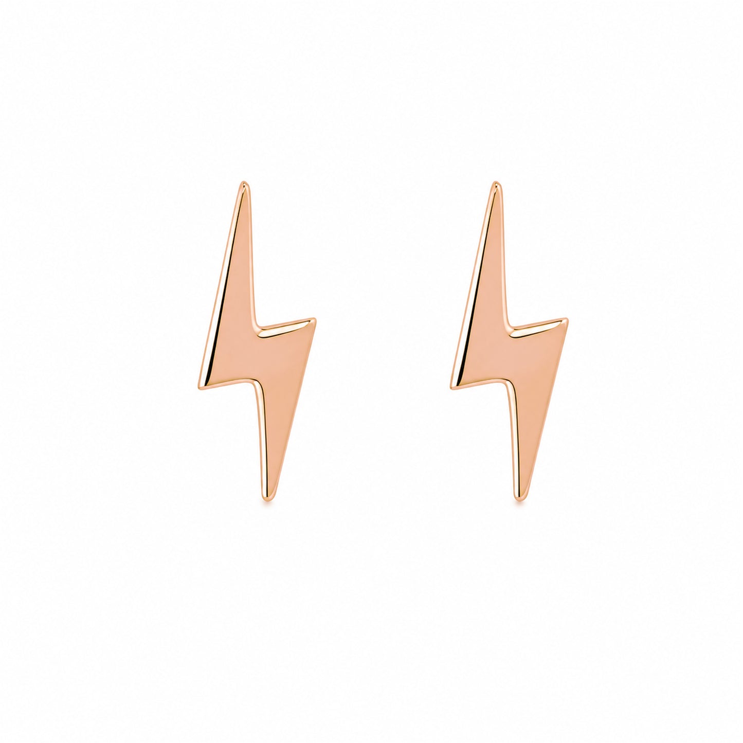 14K Gold XS Lightning Bolt Stud Earrings