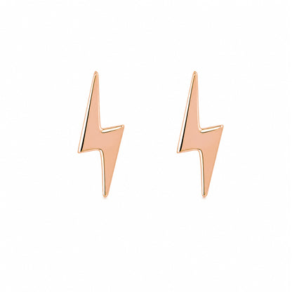 14K Gold XS Lightning Bolt Stud Earrings