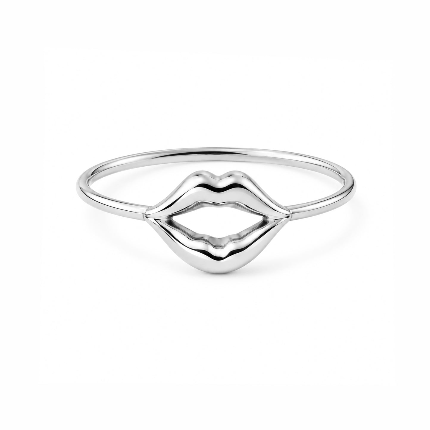 14K Gold Lip Pout Kiss Ring