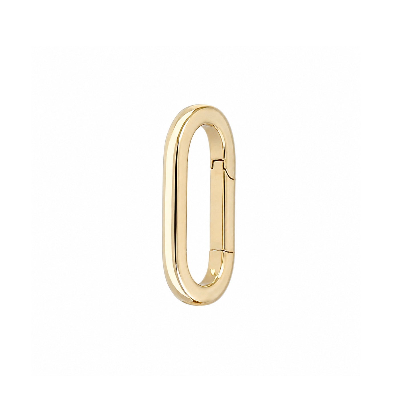 14K Gold Elongated Oval Charm Enhancer ~ Small Size