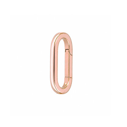 14K Gold Elongated Oval Charm Enhancer ~ Small Size