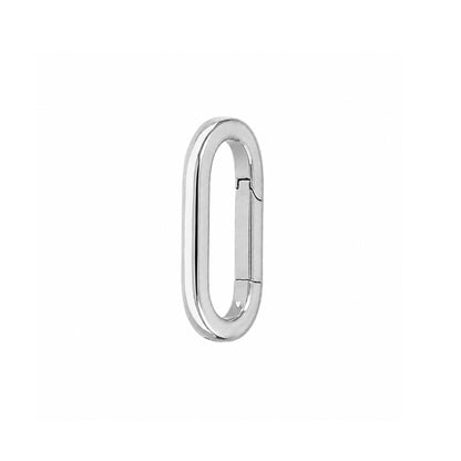 14K Gold Elongated Oval Charm Enhancer ~ Small Size