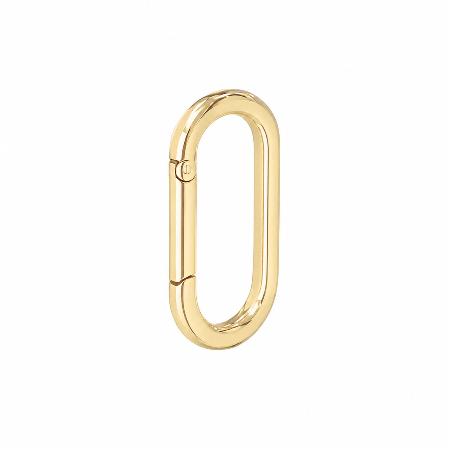 14K Gold Elongated Oval Charm Enhancer ~ Large Size