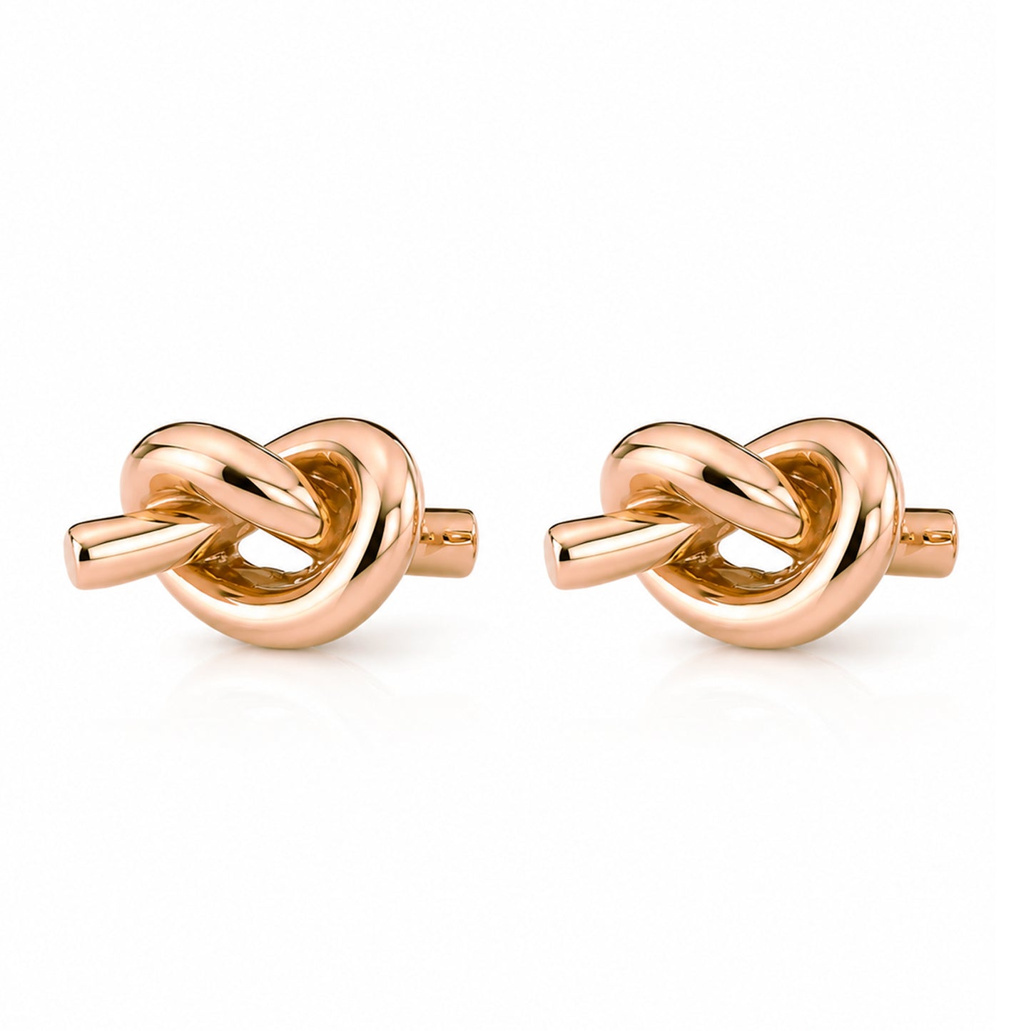 14K Gold Love Knot Stud Earrings