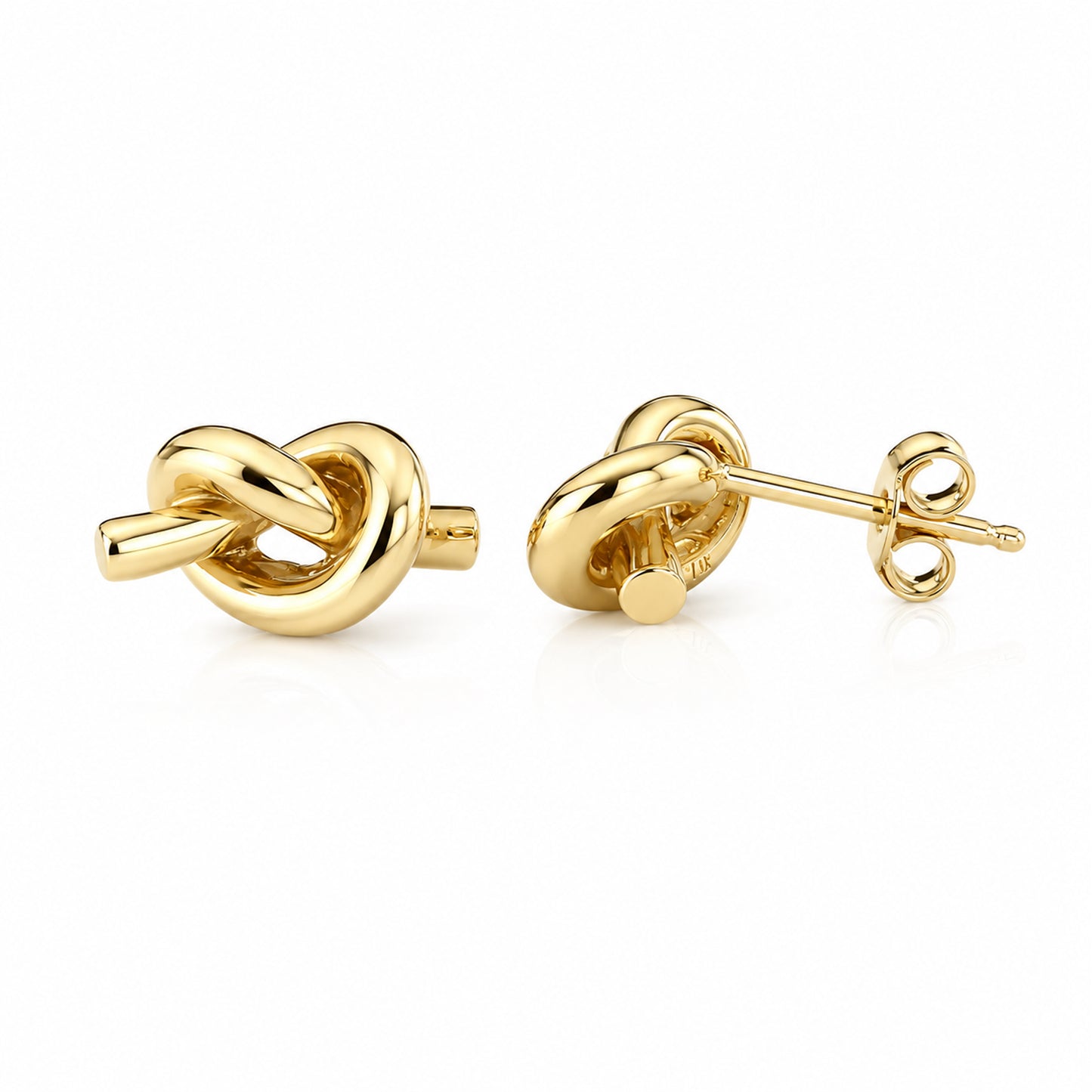 14K Gold Love Knot Stud Earrings