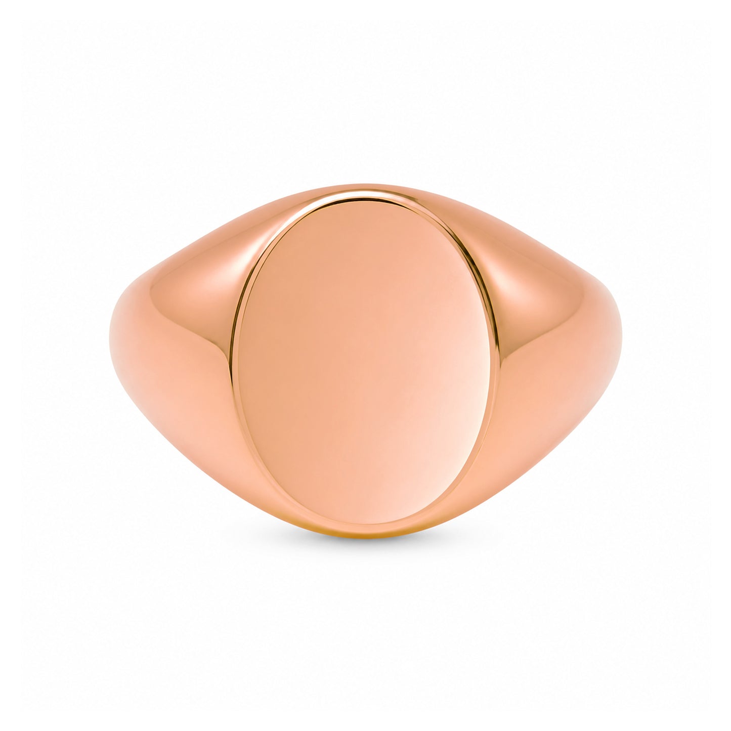 14K Gold Oval Signet Ring ~ Large Size