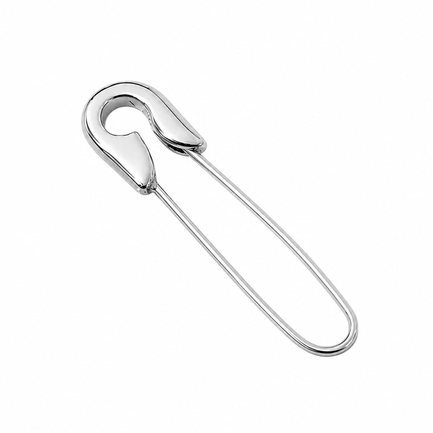 14K Gold Large Size Safety Pin Earring