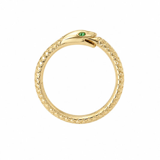 14K Gold Ouroboros Snake Charm Enhancer ~ Large Size