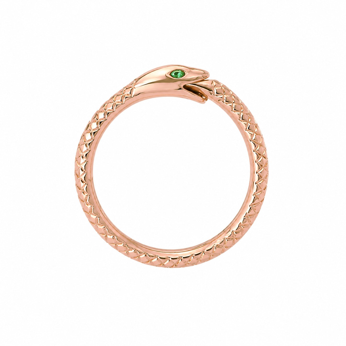 14K Gold Ouroboros Snake Charm Enhancer ~ Large Size