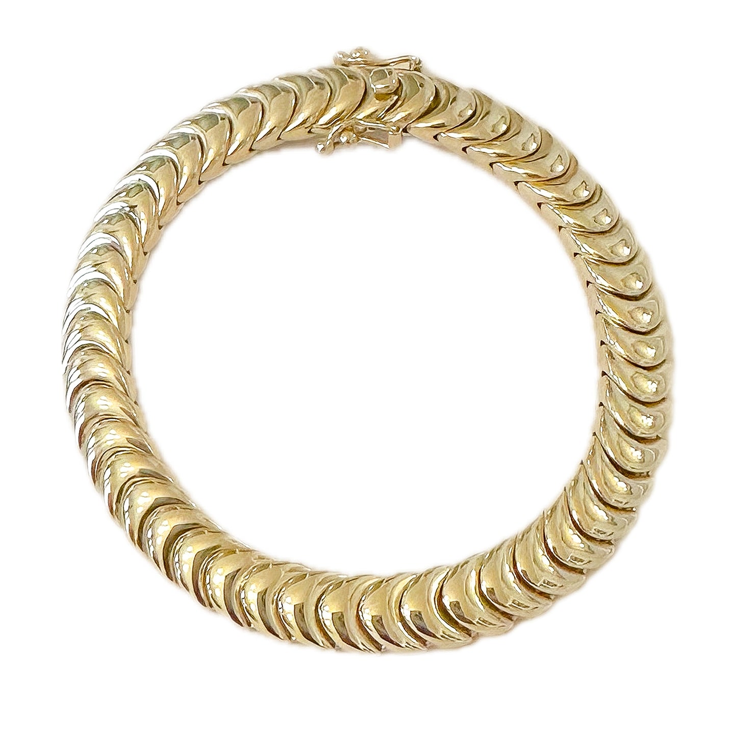 14K Gold Luna Link Chain Bracelet