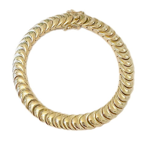 14K Gold Luna Link Chain Bracelet