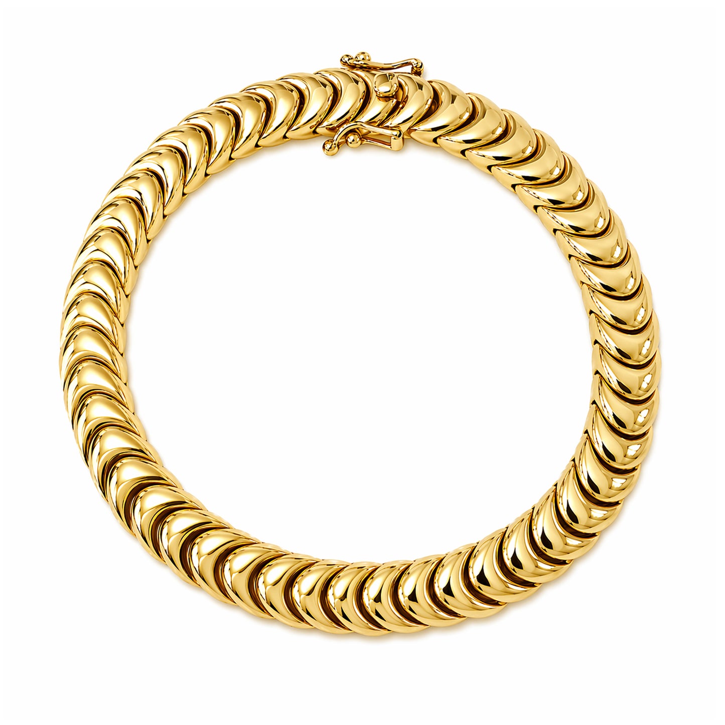 14K Gold Luna Link Chain Bracelet
