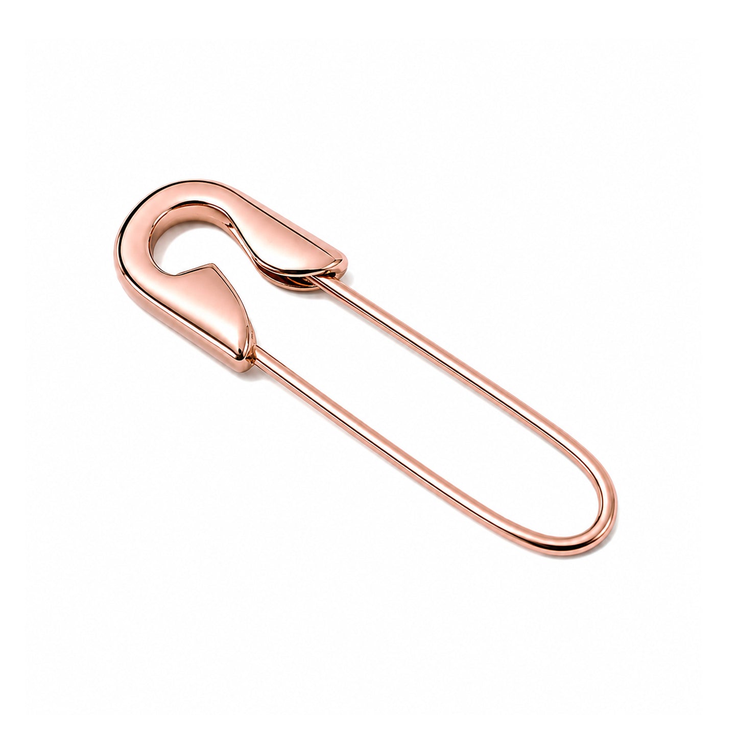 14K Gold Medium Size Safety Pin Earring