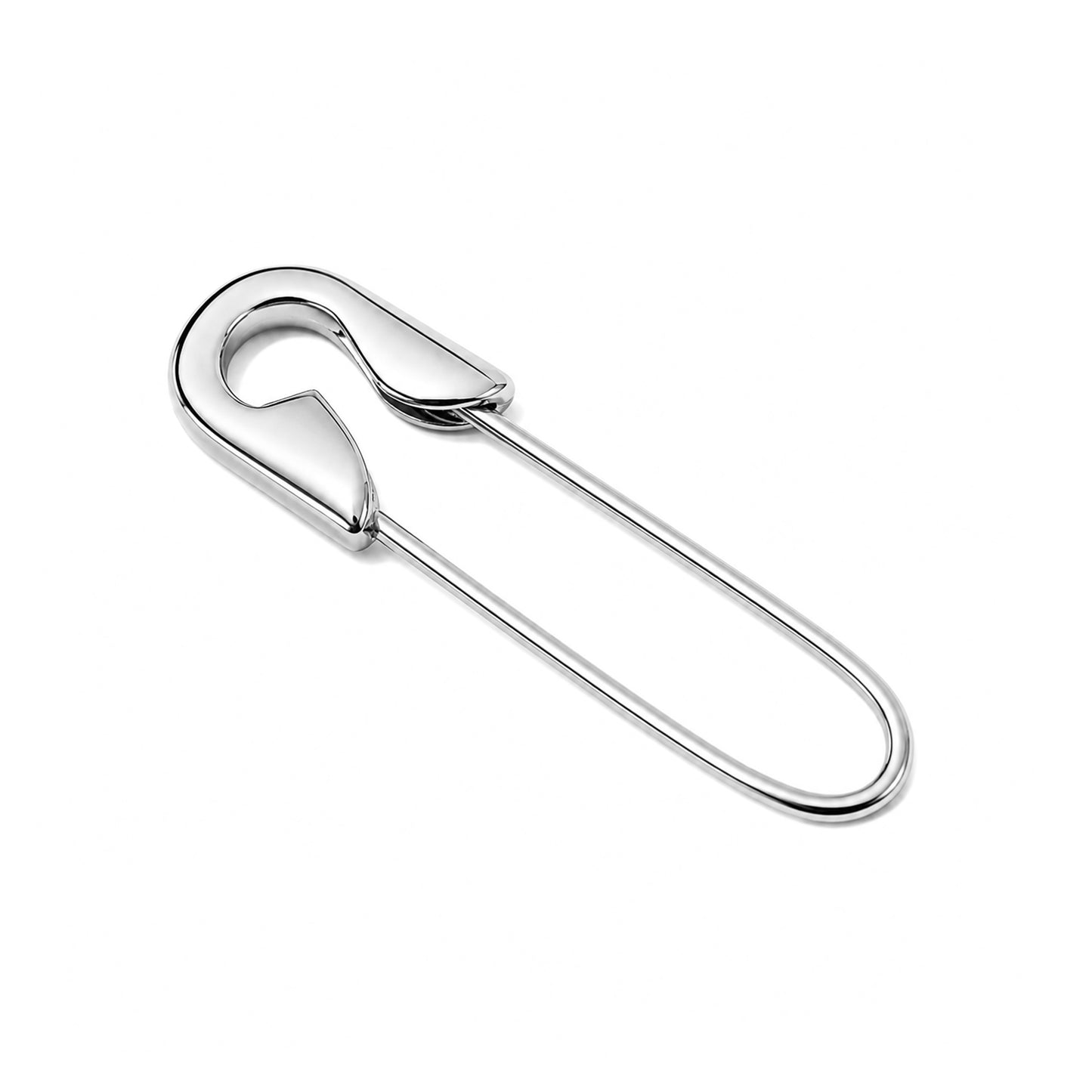 14K Gold Medium Size Safety Pin Earring