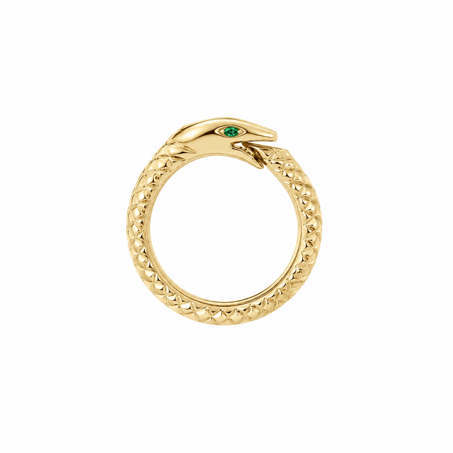 14K Gold Ouroboros Snake Charm Enhancer ~ Medium Size