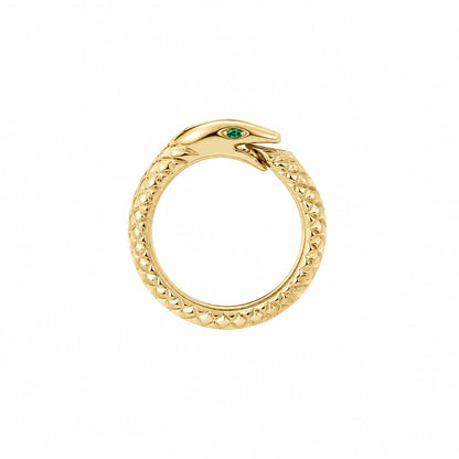 14K Gold Ouroboros Snake Charm Enhancer ~ Medium Size