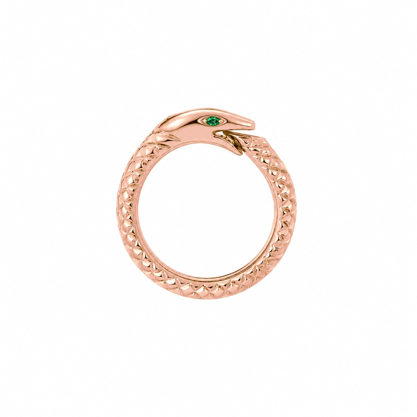 14K Gold Ouroboros Snake Charm Enhancer ~ Medium Size