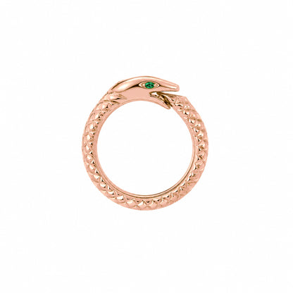 14K Gold Ouroboros Snake Charm Enhancer ~ Medium Size