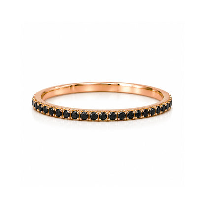 14K Gold Micro Pavé Black Diamond Full Eternity Band