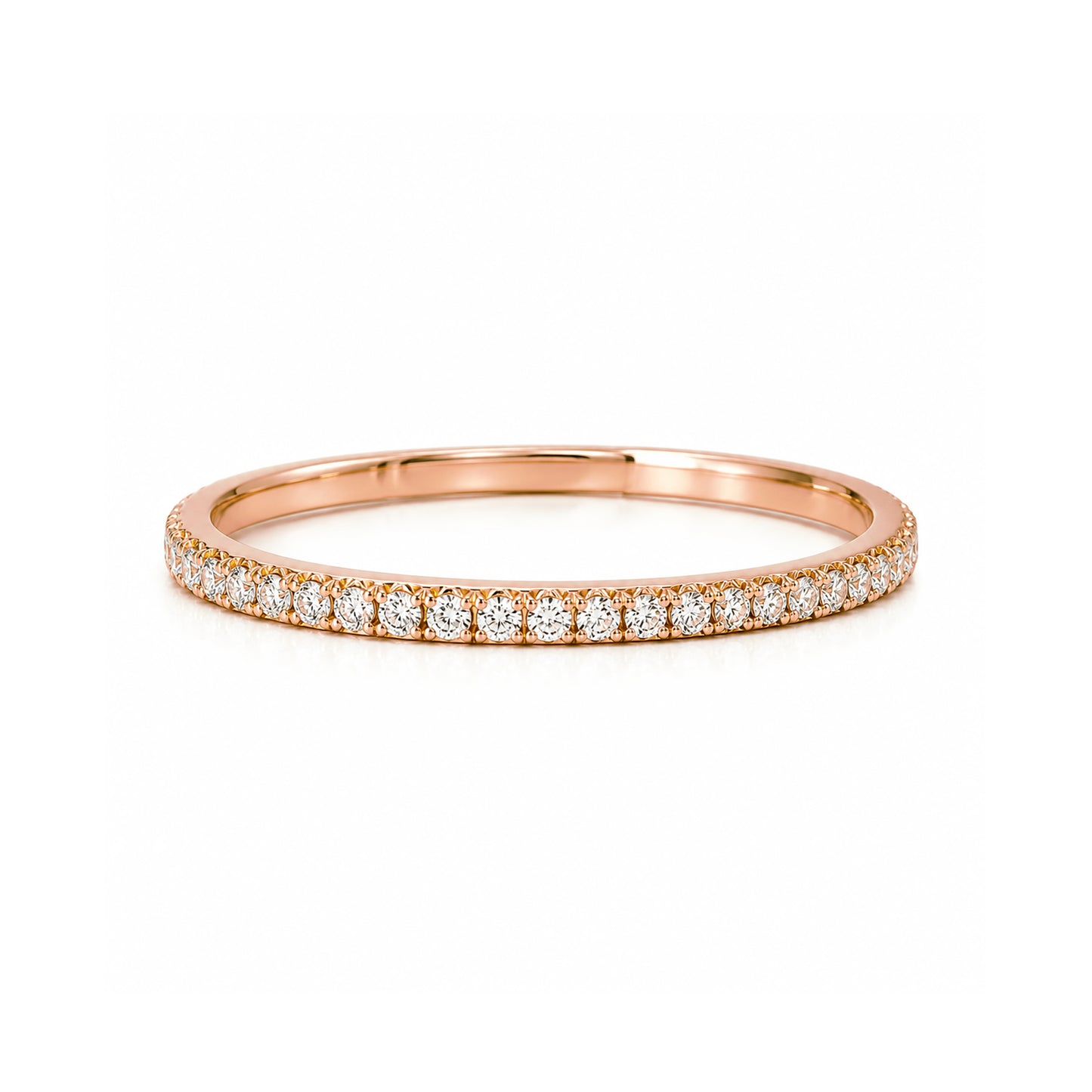 14K Gold Micro Pavé Diamond Eternity Band