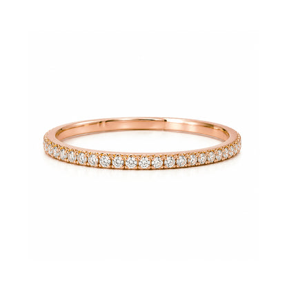 14K Gold Micro Pavé Diamond Eternity Band