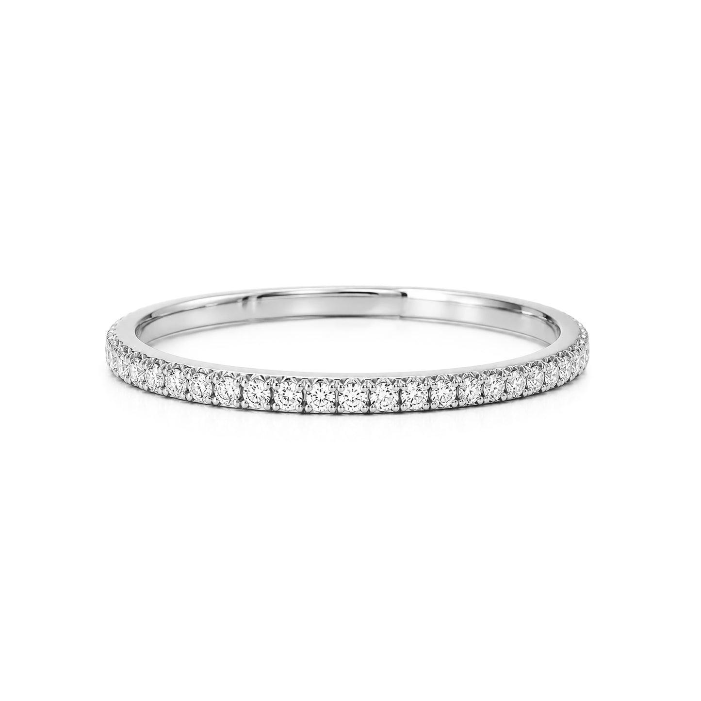 14K Gold Micro Pavé Diamond Eternity Band
