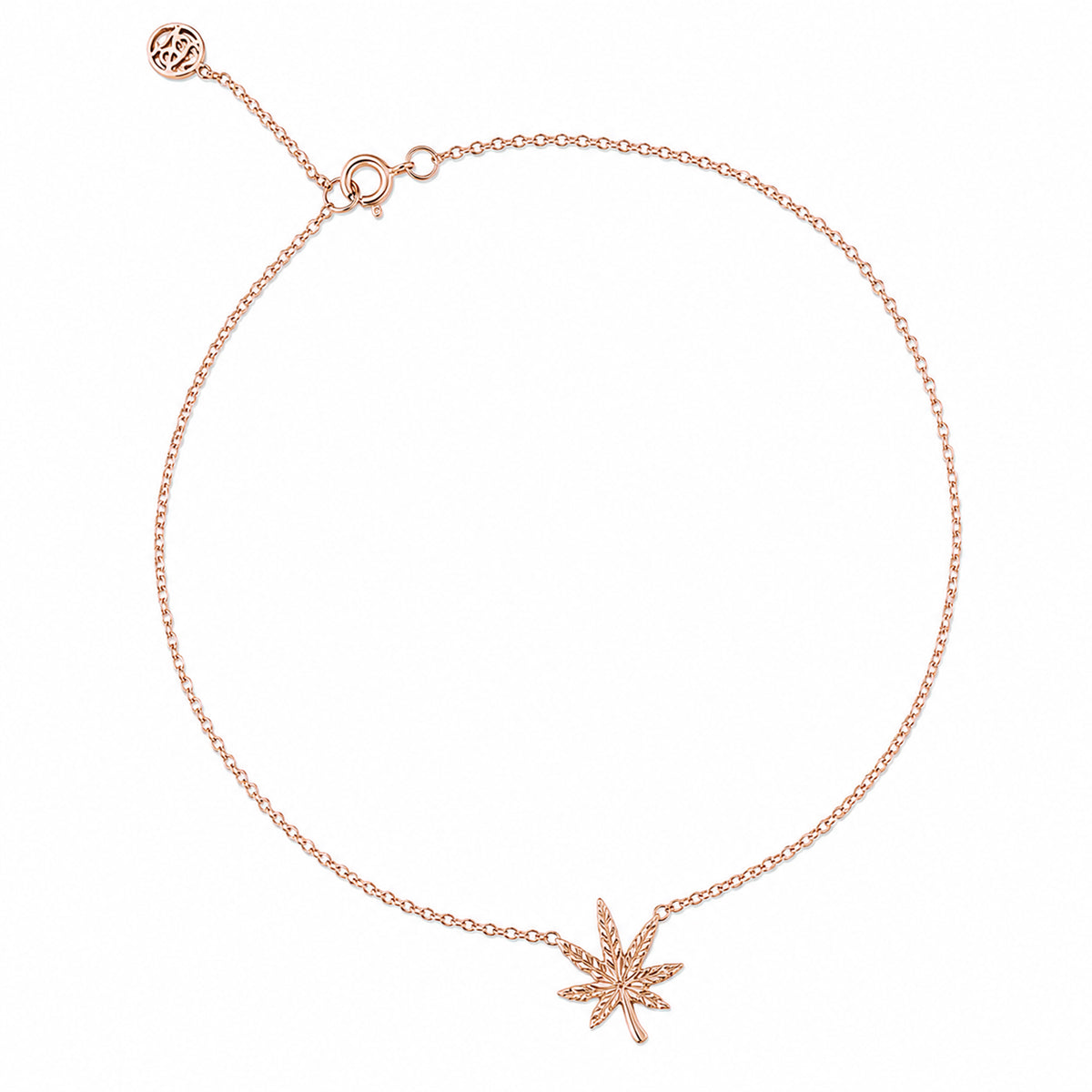 14K Gold Marijuana Ankle Bracelet (Anklet)