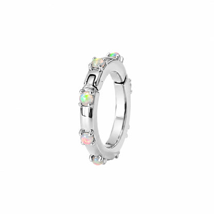 14K Gold Opal Round Charm Enhancer