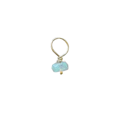 14K Gold Mini Opal Rondelle Bead Pendant