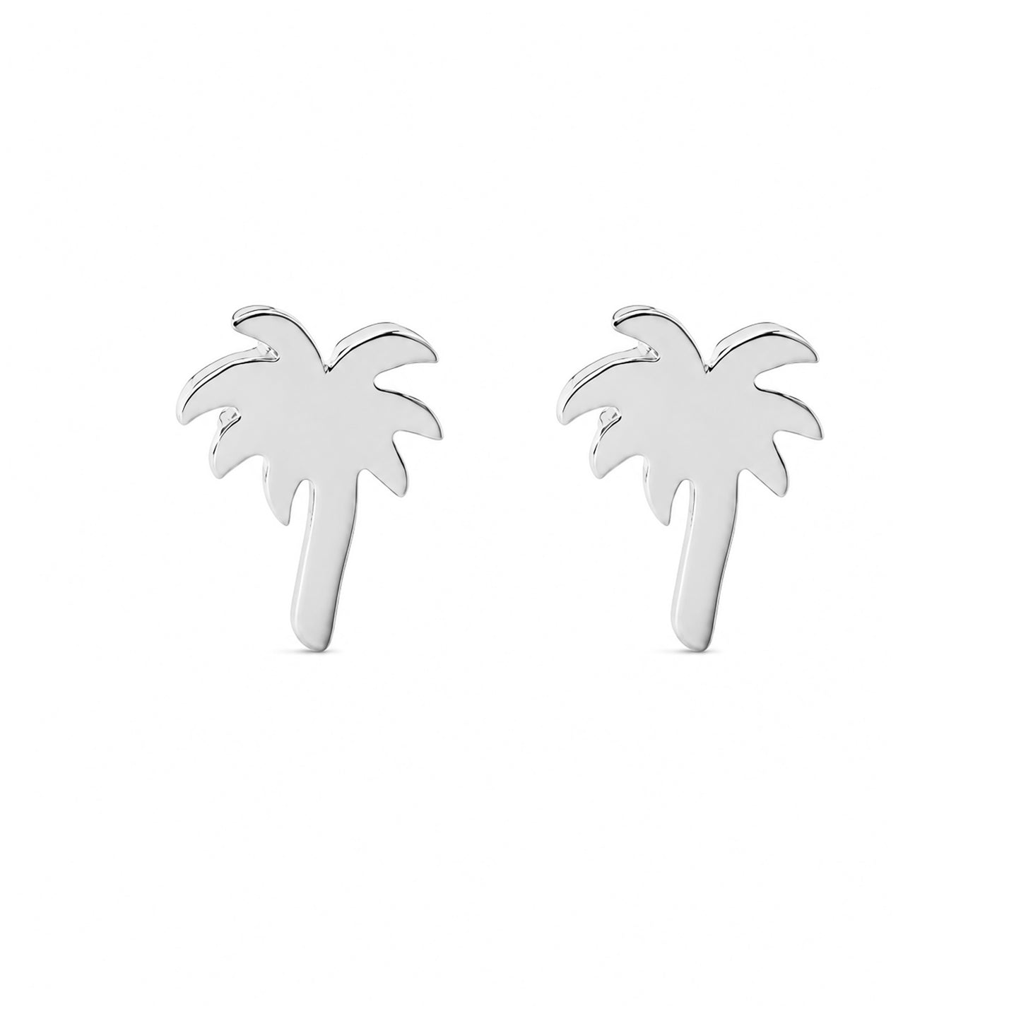 14K Gold Palm Tree Stud Earring