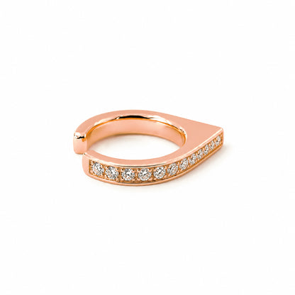 Spike Collection: 14K Gold Pavé Diamond Spike Point Ear Cuff