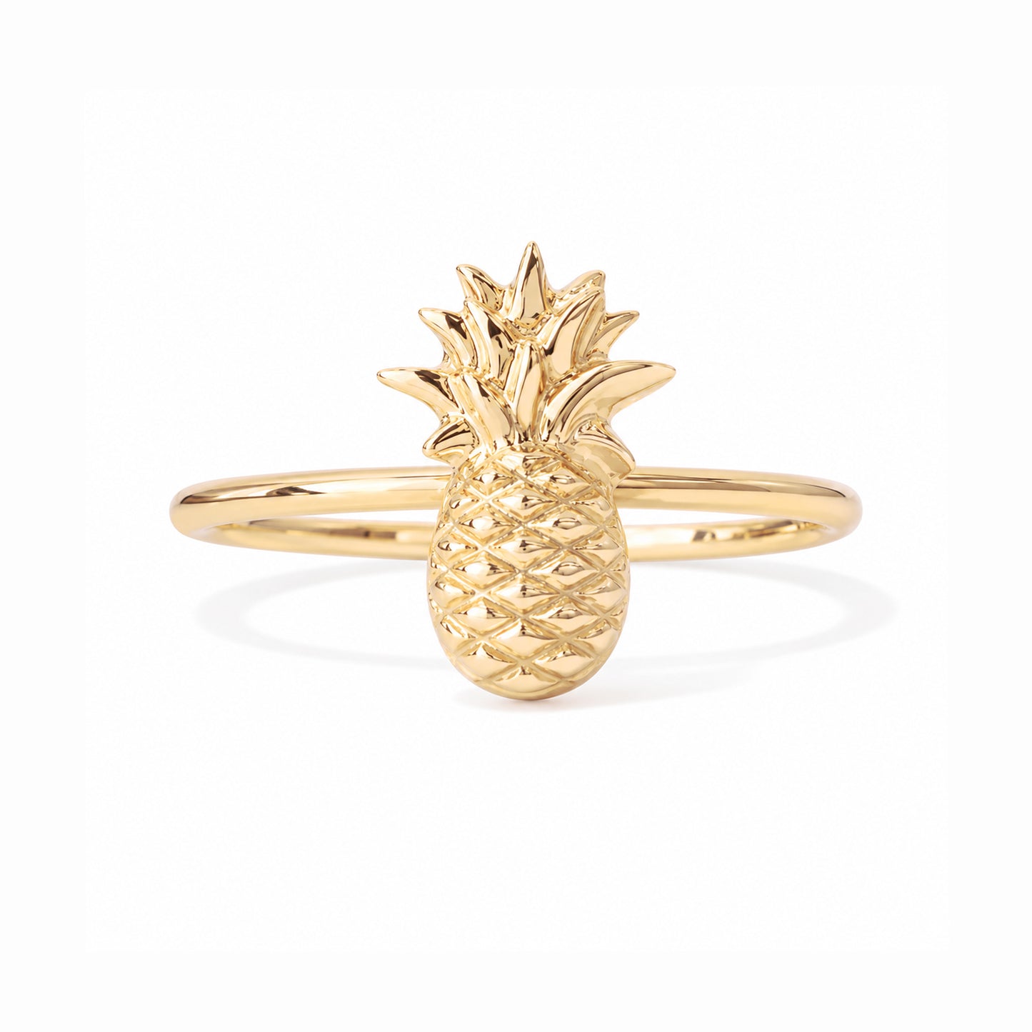 14K Gold Pineapple Ring