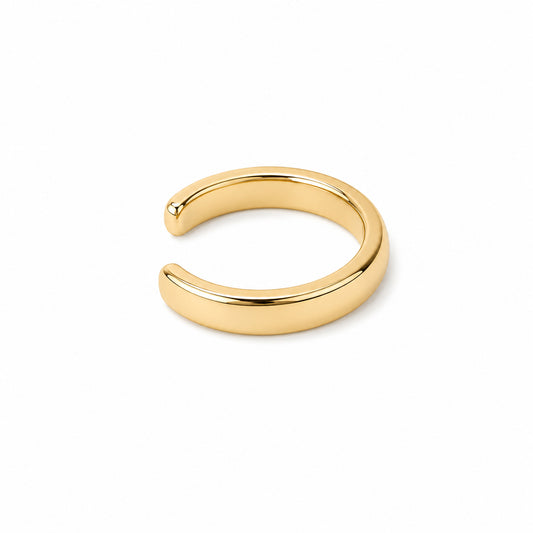 14K Gold Round Hoop Ear Cuff