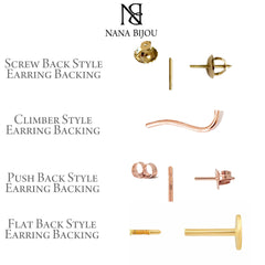 14K Gold Pavé Diamond Swivel Snake Stud Earrings