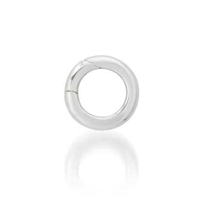 14K Gold Round Push Lock Charm Enhancer